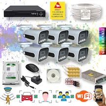6 Kameralı Yapay Zekalı Gece Renkli Fullhd Kamera Seti 784w-108