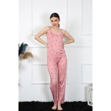 Akbeniz Kadın İp Askılı Somon Pijama Takım 4138 - 2XL