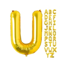 U Harf Gold Folyo Balon16 İnç 36 cm