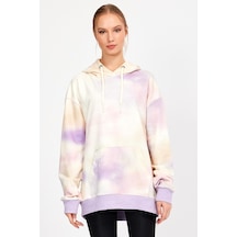 Alexandergardı Batik Desenli Kapüşonlu Oversize Sweatshirt Un-757a07 001