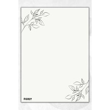 A5 Çiçek Bloknot Çizgisiz Defter - 50 Yaprak - Memopad - Notepad - Not Defteri - Not Kağıdı - 0889 Çok Renkli