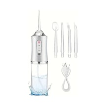 Willowhaven Beyaz Taşınabilir Usb Şarjlı Diş İpi Uzun Ömürlü Batarya Çoklu Nozul Temizleme Modları