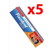 Fixodent Plus Güçlü Tutuş Diş Protez Yapıştırıcı Krem 5 x 40 G