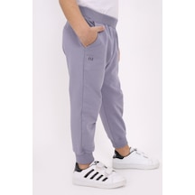 Toontoy Kids Toontoy Erkek Çocuk Baskılı Beli Paçası Ribanalı Cepli Basic Jogger Eşofman Altı - 2 İplik Koyu Gri