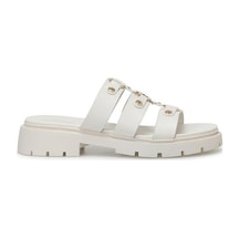 Nine West Mınt 4fx Kırık Beyaz Kadın Düz Terlik Beyaz