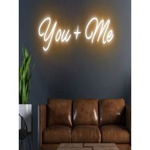You+me Yazılı Neon Tabela Turuncu