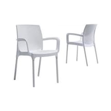 Tr Sunset Rattan 4 Adet Sandalye Takımı R008, Beyaz, Plastik Ve Cam Elyaf Genel
