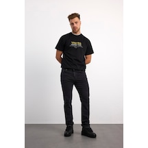 71991f-73599 Erkek Straıght Fıt Mıd Rıse Denim Pantolon 71991f-73599 Blue Black