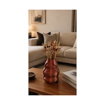 Renk Geçişli Bakır & Yeşil Tonlu Modern Dekoratif Vazo Premium Tasarım/küçük Boy 10 X 11 Haki Haki