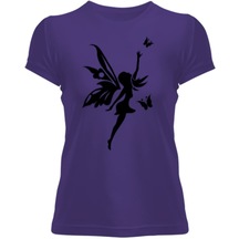 Fairy Illustration Tinker Bell Silhouette Kadın Tişört