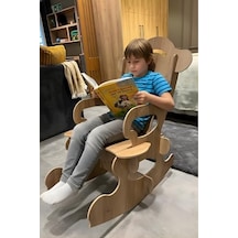 Arion %100 Mdf Sallanabilir Ve Dayanıklı Çocuk Sandalyesi Ahşap Renk Acı Kahverengi