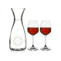 Kişiye Özel Bacchus Karaf ve 2'li Şarap Kadehi Seti