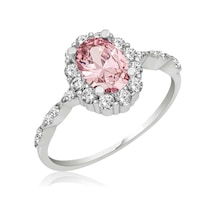 Gumush Gümüş Pembe Oval Taşlı Kadın Yüzük (551188132)