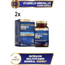 Nutraxin Multivitamin Mineral Energy Tıredness Fatıgue2x60 Tablet