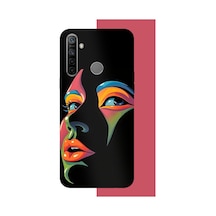 Realme 5i - 6i - C3 Uyumlu Renkli Yüzler Baskılı Silikon Kılıf