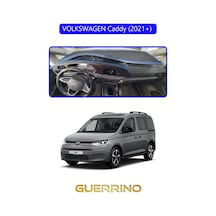 Volkswagen Caddy 2021+ Torpido Koruma Halısı Mavi Kenar