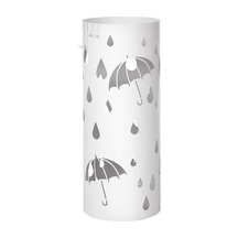 Luc23w Şemsiye Standı, Metal Yuvarlak Şemsiye Ayağı, Su Toplama Kasesi Çıkarılabilir, Kancalı, 49 X Ø 19,5 Cm, Diğer
