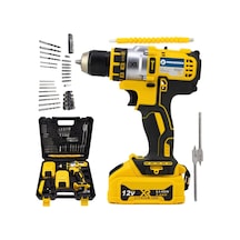 Prohummer Ph239 Xr 58vf Akülü Darbesiz Vidalama Matkap Seti - Çift Akülü Sarı