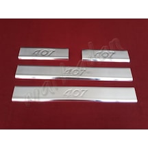 Db Chrome Peugeot 407 Krom Kapı Eşiği 2004-2010 4 Parça P.Çelik (494310999)