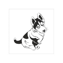 Yavru Kurt Folyo Sticker 100cm Uzunluk Siyah