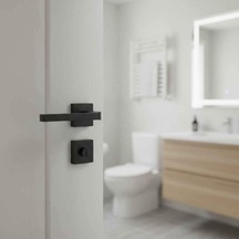 Sese Aysu Modeli Kare Rozetli Wc Kapı Kolu Siyah 200-241r-02-02