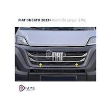 Fiat Ducato Krom Ön Panjur 3 Parça 2022 Ve Üzeri Paslanmaz Çelik