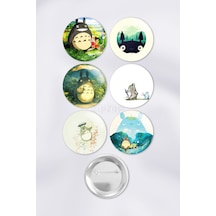 My Neighbor Totoro Tonari No Totoro Çanta Süsü Rozet İğneli Buton Rozet Seti 6 Adet Çok Renkli