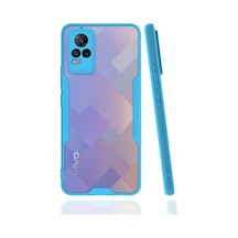 Uryport Vivo V21e Kılıf Platin Silikon - Mavi