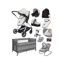 Baby Home Yeni Full Takım 10 In 1 Anne Yanı Park Yatak Beşik Ana Kucağı ve 1010 Travel Sistem Bebek Arabası