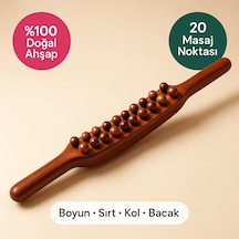 Dogal Ahsap Gua Sha Masaj Aleti 20 Masaj Noktalı Kas Gevşetme Ve Çok Yönlü Kullanım Ahşap