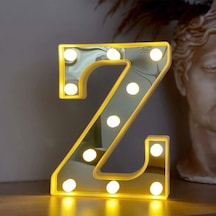 Dekoratif Led Işıklı 3d Z Harfi Büyük Boy Organizasyon Doğum Günü