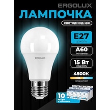 Ergolux A60 15w E27 4500k Soğuk Işık Lamba 369813226