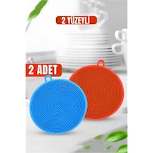 Modacar 2 Yüzeyli Silikon Bulaşık Pedi 2 Adet Plastik 10 X 15 Çok Renkli Tr Diğer