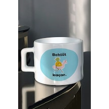 Behlül Kaçar Komik Baskılı Çay Fincanı Beyaz