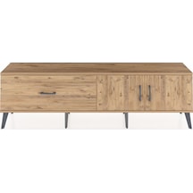 Arges Tv Ünitesi Tek Raflı Tek Çekmeceli 2 Kapaklı 176x30x51 Çam-çam/çam Atlas Çam/atlas Çam