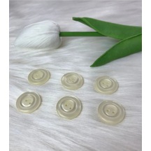 Yuvarlak Desenli 2 Delikli Düğme 28boy 18mm-6 Adet