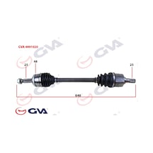 Gva Komple Aks Sol Hyundaı İ20 1.4l D4fc Crdi 08-15 Abs Li 25x27 - Abs 48 Diş Komple Boy 646mm Gva 4491020 495001j400