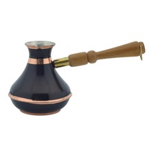 Bakır Sade Zarif Minimal 500ml Siyah Renkli Rus Cezvesi Büyük