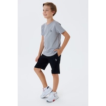 U.s. Polo Assn. Erkek Çocuk Gri Bermuda Takım Us2427-c-v2 Gri