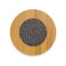 Yuvarlak Bambu Nihale Metal Fileli, Isıya Dayanıklı Tencere Ve Çaydanlık Altlığı 16,5 X 16,5 Cm Çok Renkli