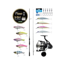 Yek Outdoor Pro Spin Seti Okuma Psycho Stick Game 274cm Ex-fast 15-40gr 2 Parça Olta Kamışı&savage Gear Sgs8 4000 Fd 8+1bb Olta Makinesi