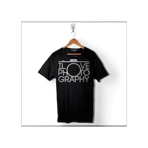 I Love Photography Fotoğrafçı Canon Nikon Baskılı Tişört Unisex T-shirt 001