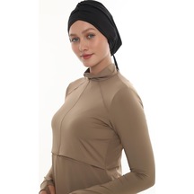 Hürrem Bone Siyah Pratik Hazır Geçmeli Deniz Havuz Bonesi Swimmy Drapeli 2509 01 Siyah