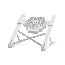 Hangfox 17 İnç Altı Notebooklar İçin Alüminyum Klipsli Soğutucu Fanlı 5 Seviye Yükseklik Ayarlı Taşınabilir Masaüstü Tutucu - Beyaz