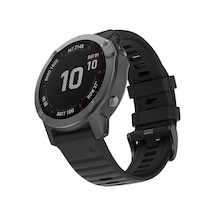 Caseonn Garmin Fenix 6 Pro Kordon Quickfit Premium Spor Kayış Siyah