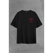 Black Sabbath Rock Heavy Metal Arc Reactor Sırt Ön Baskılı Oversize Tişört Unisex T-shirt 001