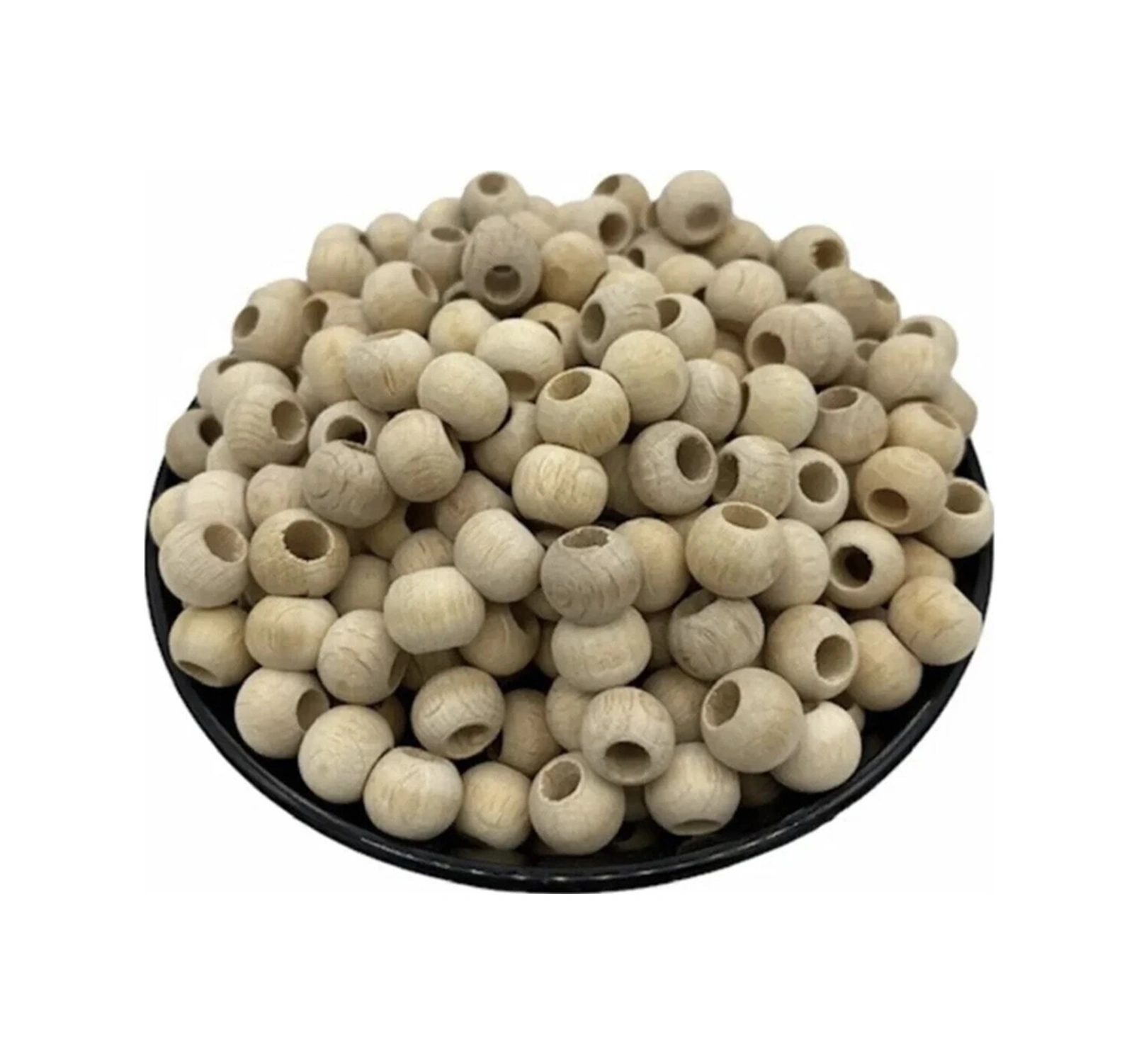 200 Adet 10 Mm Ham Ahşap Boncuk