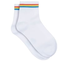 Mavi - Bileği Çizgili Soket Çorap 195544-620