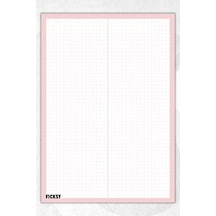 A4 Bloknot Kareli Defter - 50 Yaprak - Memopad - Notepad - Not Defteri - Not Kağıdı Çok Renkli Çok Renkli