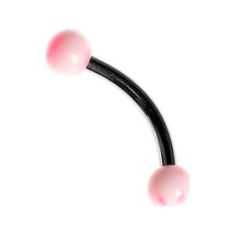 Tdgr00867 Curved Barbel 316 L Bioplast Piercing K7 Çok Renkli